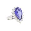 Image 2 : 14KT White Gold GIA Certified 7.53 ctw Tanzanite and Diamond Ring