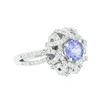 Image 2 : 14KT White Gold 1.17 ctw Tanzanite and Diamond Ring