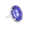 Image 2 : 14KT White Gold GIA Certified 19.08 ctw Tanzanite and Diamond Ring