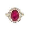 Image 1 : 14KT Yellow Gold 4.25 ctw Ruby and Diamond Ring