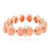 Image 2 : 14KT Rose Gold 65.20 ctw Coral and Diamond Bracelet