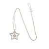 Image 1 : 14KT White Gold 0.70 ctw Diamond Star Pendant With Chain