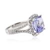 Image 2 : 14KT White Gold 6.81 ctw Tanzanite and Diamond Ring