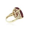 Image 3 : 14KT Yellow Gold 17.47 ctw Ruby and Diamond Ring