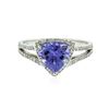 Image 1 : 14KT White Gold 1.72 ctw Tanzanite and Diamond Ring