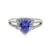 Image 1 : 14KT White Gold 1.72 ctw Tanzanite and Diamond Ring