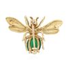 Image 2 : 14KT Yellow Gold 1.72 ctw Agate Bee Pin