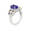 Image 3 : 18KT White Gold 2.15 ctw Tanzanite and Diamond Ring