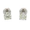 Image 1 : 14KT White Gold 1.00 ctw Diamond Solitaire Earrings