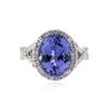 Image 1 : 14KT White Gold 5.12 ctw Tanzanite and Diamond Ring