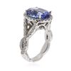 Image 3 : 14KT White Gold 5.12 ctw Tanzanite and Diamond Ring