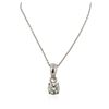 Image 2 : 14KT White Gold 0.20 ctw Diamond Pendant With Chain