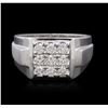 Image 1 : 14KT White Gold 0.80 ctw Diamond Ring