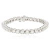 Image 1 : 14KT White Gold 7.03 ctw Diamond Tennis  Bracelet