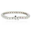 Image 2 : 14KT White Gold 7.03 ctw Diamond Tennis  Bracelet