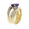 Image 3 : 18KT Yellow Gold 5.16 ctw Tanzanite and Diamond Ring