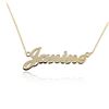 Image 2 : 14KT Yellow Gold Name Plate Necklace