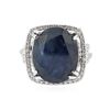 Image 1 : 18KT White Gold 14.09 ctw Sapphire and Diamond Ring