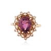 Image 1 : 14KT Rose Gold 3.07 ctw Purple Sapphire and Diamond Ring