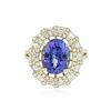 Image 1 : 14KT Yellow Gold 5.18 ctw Tanzanite and Diamond Ring