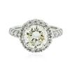 Image 1 : 14KT White Gold 2.22 ctw SI-1/Light Yellow Diamond Ring