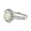 Image 2 : 14KT White Gold 2.22 ctw SI-1/Light Yellow Diamond Ring