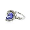 Image 2 : 18KT White Gold 1.72 ctw Tanzanite and Diamond Ring