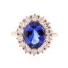 Image 1 : 14KT Rose Gold 2.89 ctw Tanzanite and Diamond Ring