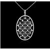 Image 2 : 14KT White Gold 1.47 ctw Diamond Pendant With Chain
