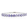 Image 1 : 14KT White Gold 6.88 ctw Tanzanite and Diamond Bracelet