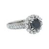 Image 2 : 14KT White Gold 1.75 ctw Black Diamond Ring