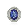 Image 1 : 14KT White Gold 6.55 ctw Tanzanite and Diamond Ring