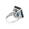 Image 3 : 14KT White Gold 28.16 ctw Topaz and Diamond Ring
