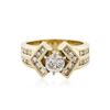 Image 1 : 14KT Yellow Gold 0.98 ctw Diamond Ring