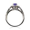 Image 3 : 14KT White Gold 0.67 ctw Tanzanite and Diamond Ring