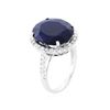 Image 1 : 14KT White Gold 11.37 ctw Sapphire and Diamond Ring