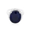 Image 2 : 14KT White Gold 11.37 ctw Sapphire and Diamond Ring