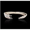 Image 3 : 14KT Three-Tone Gold 2.64 ctw Diamond Bangle Bracelets