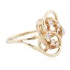 Image 2 : 14KT Yellow Gold 0.10 ctw Diamond Ring