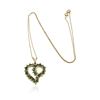 Image 1 : 14KT Yellow Gold 0.80 ctw Emerald and Diamond Pendant With Chain