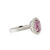 Image 2 : 18KT White Gold 2.25 ctw Pink Sapphire and Diamond Ring