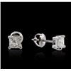 Image 2 : 14KT White Gold 1.15 ctw Diamond Solitaire Earrings