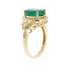 Image 3 : 14KT Yellow Gold 3.25 ctw Emerald and Diamond Ring