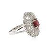 Image 2 : 14KT White Gold 2.47 ctw Ruby and Diamond Ring