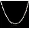 Image 2 : 14KT White Gold 3.49 ctw Diamond Necklace