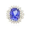 Image 1 : 14KT White Gold 7.79 ctw Tanzanite and Diamond Ring