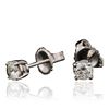 Image 2 : 14KT White Gold 0.57 ctw Diamond Stud Earrings