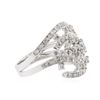 Image 2 : 14KT White Gold 0.71 ctw Diamond Ring