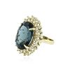 Image 2 : 14KT Yellow Gold 22.70 ctw Topaz and Diamond Ring