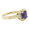 Image 2 : 14KT Yellow Gold 1.78 ctw Tanzanite and Diamond Ring